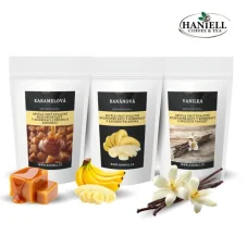 Sada rozpustných káv Dezertní trio – banánová, vanilková a karamelová (3×25 g)