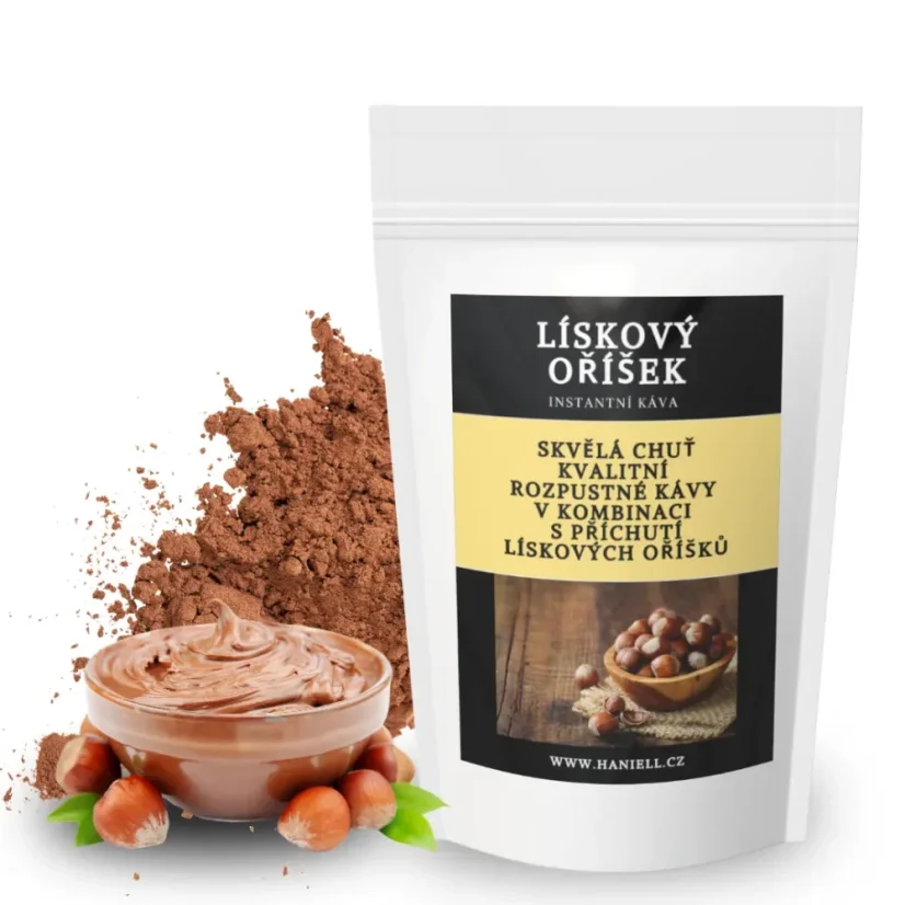 Rozpustná káva Lískový oříšek – jemná káva s oříškovou vůní - Hmotnost:: 70 g