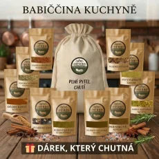Darčekové vrece Babičkina kuchyňa – sada 10 tradičných korení HERBI