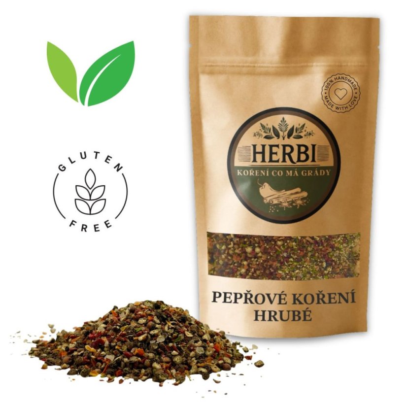 Pepřové koření hrubé, 50 g – silná směs na steaky a do mlýnků