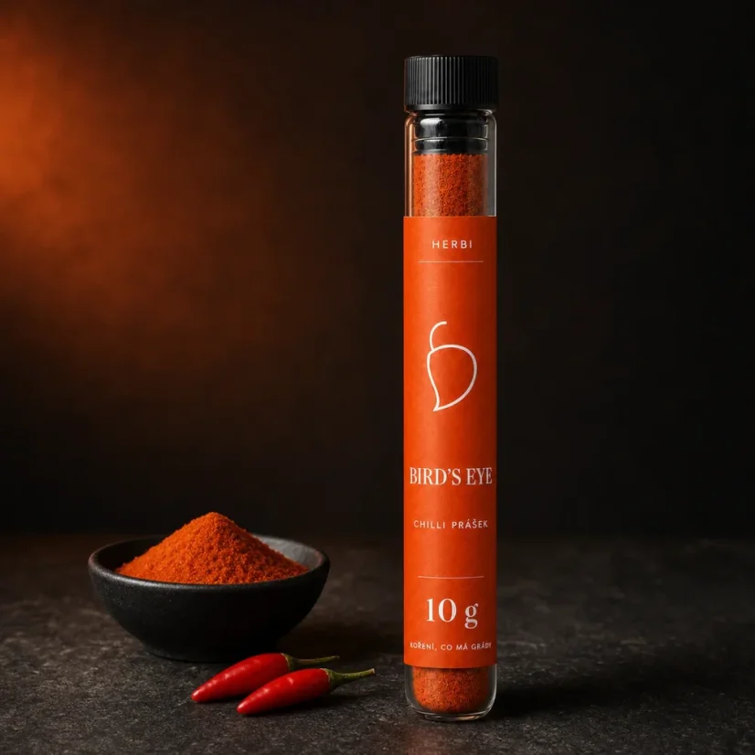 Bird’s Eye chilli prášok v skúmavke, 10 g