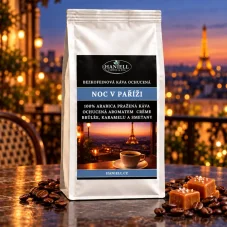 Bezkofeínová zrnková káva Noc v Paríži – crème brûlée, karamel a smotana