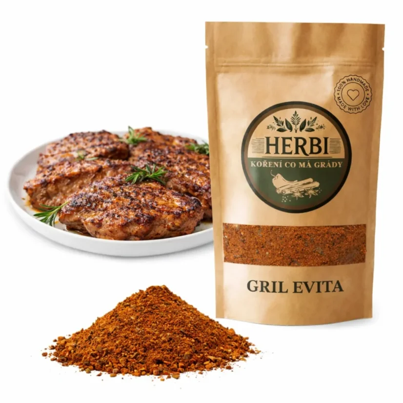 Koření Gril Evita, 50 g – výrazná grilovací směs s pepřovo-hořčičným tahem