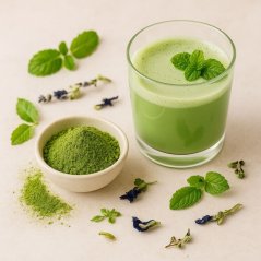 Zelený čaj Matcha Máta – osvěžující matcha s mátou