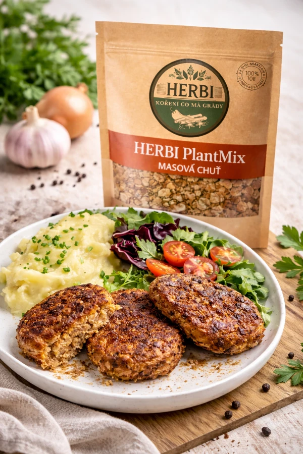 HERBI PlantMix Masová chuť – karbanátky
