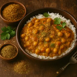 Luštěninové jídlo s Čarakou