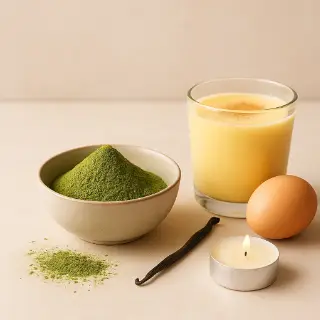 Zelený čaj Matcha Vaječný likér – Haniell