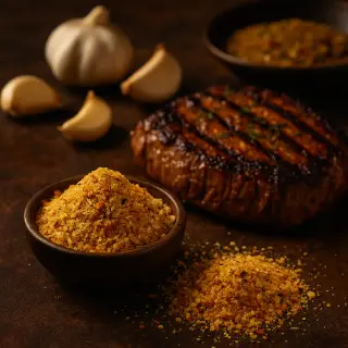 Grilované maso s česnekovým kořením