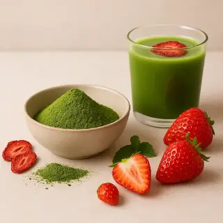 Zelený čaj Matcha Lesní jahoda – Haniell