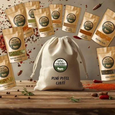 Darčekové vrece korenín TOP OF HERBI – výber 10 najlepších zmesí