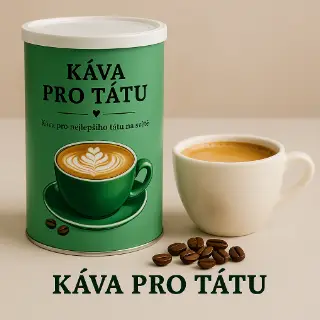 Dárková káva pro tátu – čokoládově robustní směs s nízkou aciditou Káva pro tátu