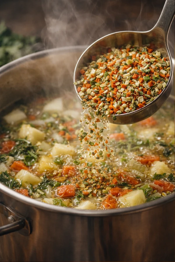 Zlatá kuchárka bez soli – polievkové korenie bez glutamátu a éčok