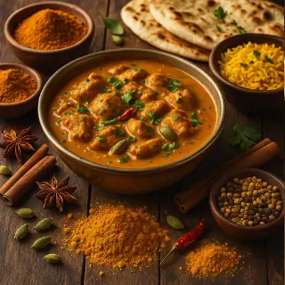 Indické jídlo s kari